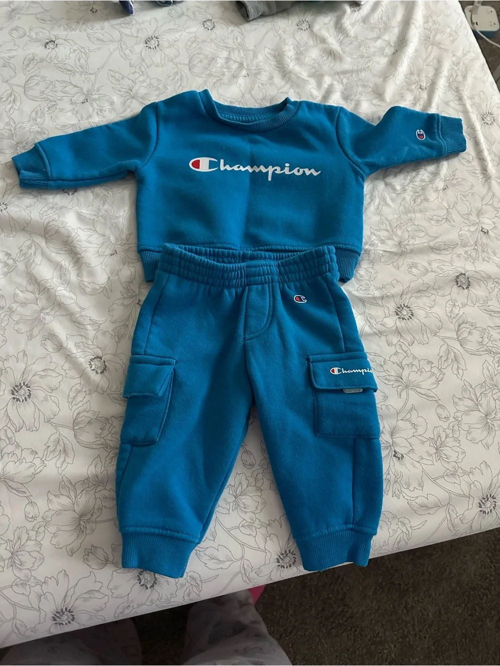 Baby Boy Neutral Outfit Bundle with Blue Sweater